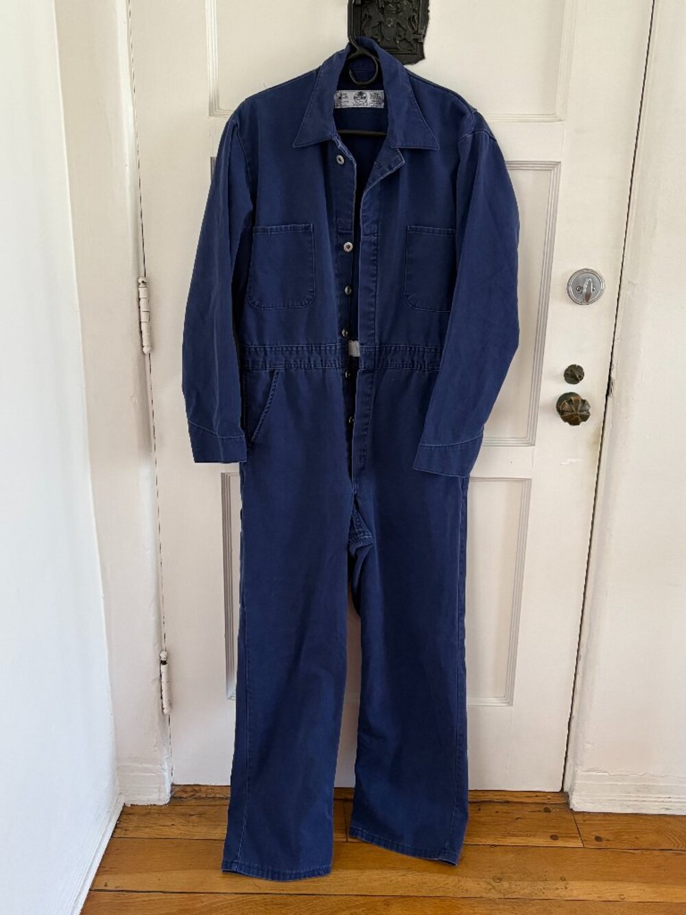 Red Kap Men’s 40 Regular Navy Cotton Coveralls Vintage Workwear Jumpsuit